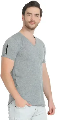 Stylish Cotton Blend T-shirt For Men-thumb2