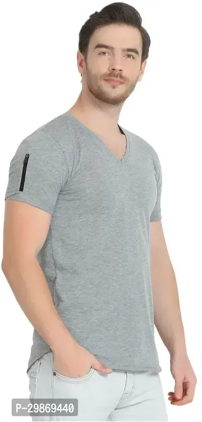 Stylish Cotton Blend T-shirt For Men-thumb3