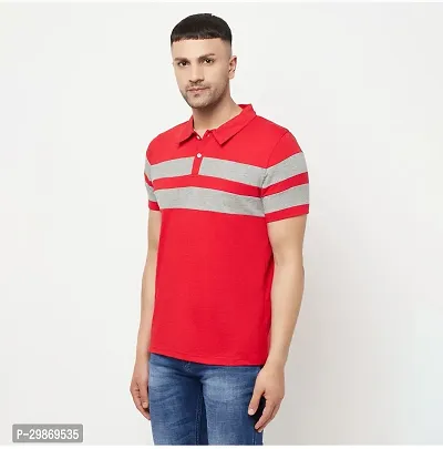 Stylish Cotton Blend T-shirt For Men-thumb2