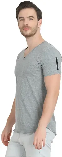 Stylish Cotton Blend T-shirt For Men-thumb1