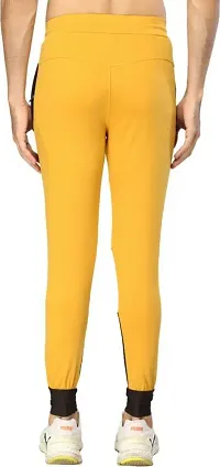 UNICUS APPAREL Colorblock Men Yellow Track Pants-thumb1