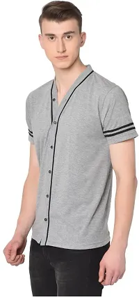 Stylish Cotton Blend T-shirt For Men-thumb2