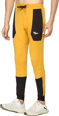 UNICUS APPAREL Colorblock Men Yellow Track Pants-thumb2