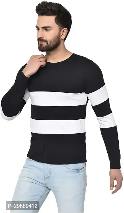 Stylish Cotton Blend T-shirt For Men-thumb5