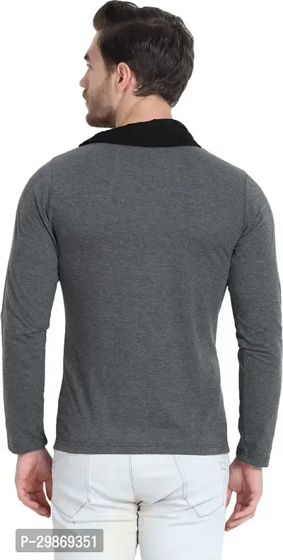 Stylish Cotton Blend T-shirt For Men-thumb2