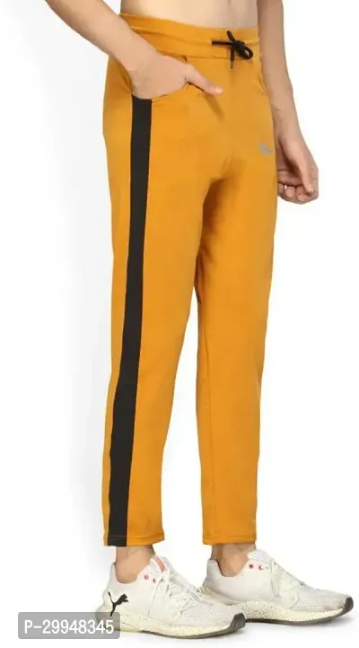 UNICUS APPAREL Solid Men Yellow Black Track Pants-thumb4