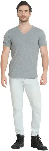 Stylish Cotton Blend T-shirt For Men-thumb4