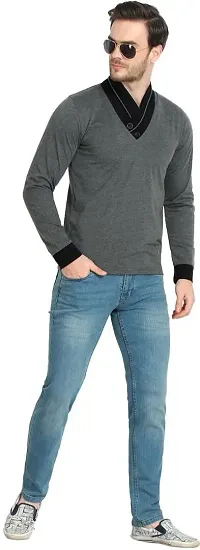 Stylish Cotton Blend T-shirt For Men-thumb4