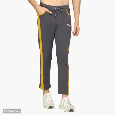 UNICUS APPAREL Colorblock Men Grey Track Pants-thumb0