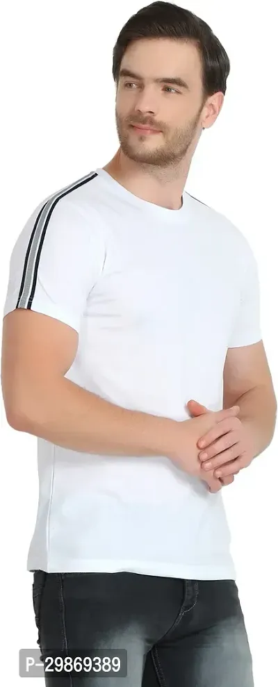 Stylish Cotton Blend T-shirt For Men-thumb4