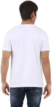 UNICUS APPAREL Printed Typography Men Round Neck White TShirt-thumb1