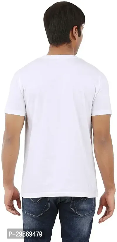 UNICUS APPAREL Printed Typography Men Round Neck White TShirt-thumb2