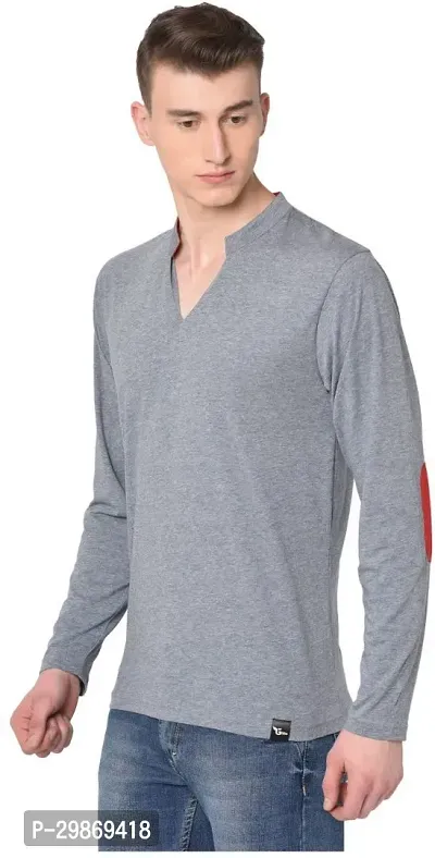 Stylish Cotton Blend T-shirt For Men-thumb2