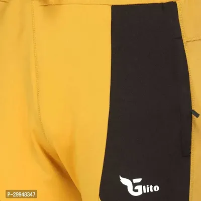 UNICUS APPAREL Colorblock Men Yellow Track Pants-thumb5