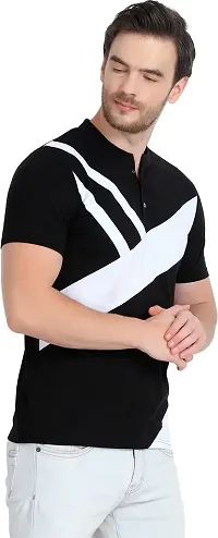 Stylish Cotton Blend T-shirt For Men-thumb1