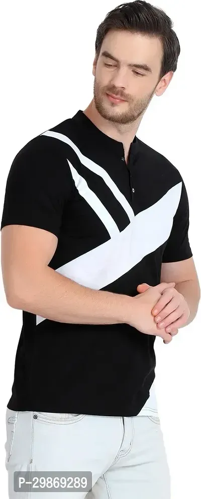 Stylish Cotton Blend T-shirt For Men-thumb2