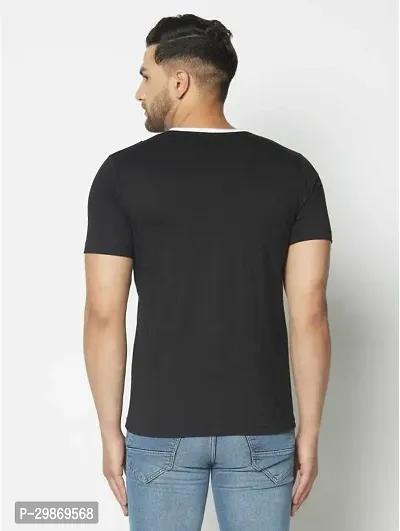 Stylish Cotton Blend T-shirt For Men-thumb2