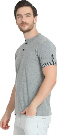 Stylish Cotton Blend T-shirt For Men-thumb2