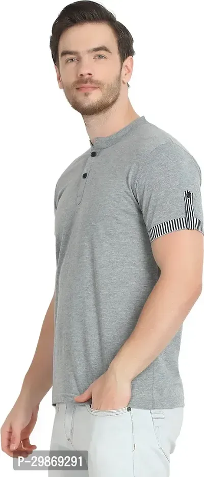 Stylish Cotton Blend T-shirt For Men-thumb3