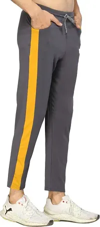 UNICUS APPAREL Colorblock Men Grey Track Pants-thumb3