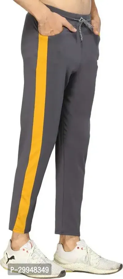 UNICUS APPAREL Colorblock Men Grey Track Pants-thumb4