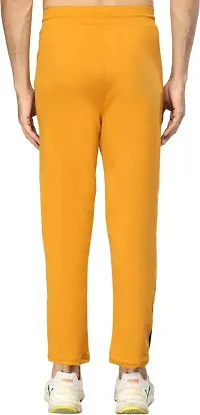 UNICUS APPAREL Solid Men Yellow Black Track Pants-thumb1