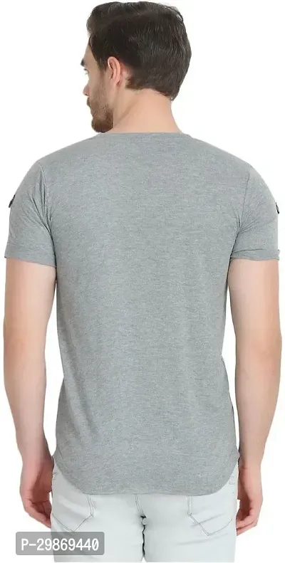 Stylish Cotton Blend T-shirt For Men-thumb4