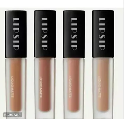 Nude Liquid Lipstick 4Pc Set-thumb0