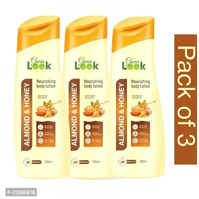 Torwill GwenLook Almond and Honey  Body Lotion (pack of 3) (100ML each)