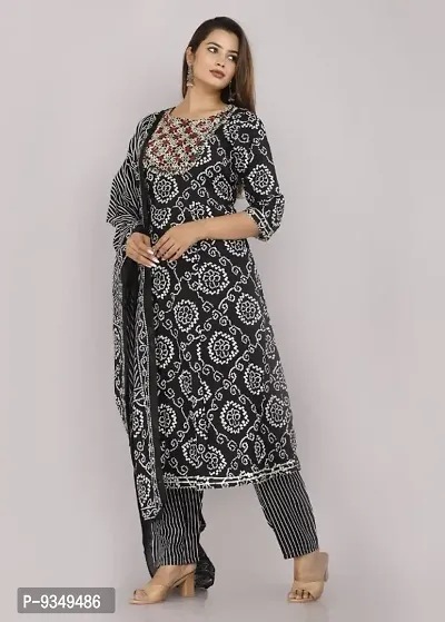 Women Rayon Printed Anarkali Kurti Palazzo With Dupatta-thumb4