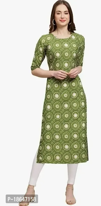 Stylish Digital Printed Straight Cotton Kurta For Women-thumb0