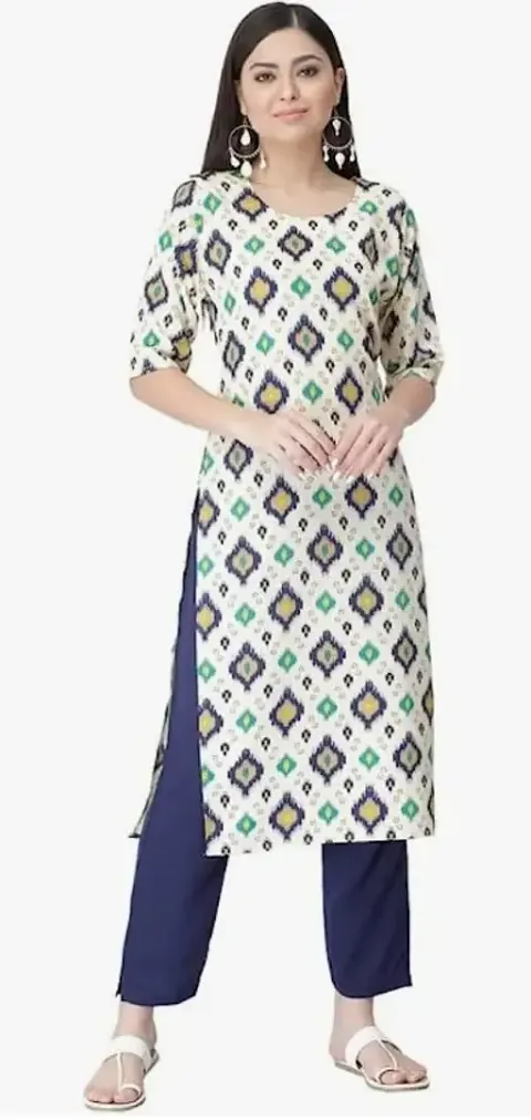 Authentic Crepe Printed Casual Kurtis