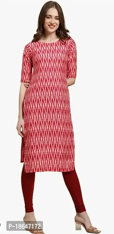 Stylish Digital Printed Straight Cotton Kurta For Women-thumb0