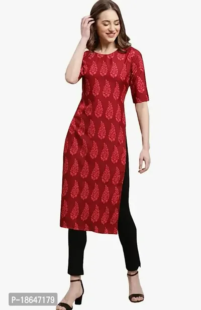 Stylish Digital Printed Straight Cotton Kurta For Women-thumb0