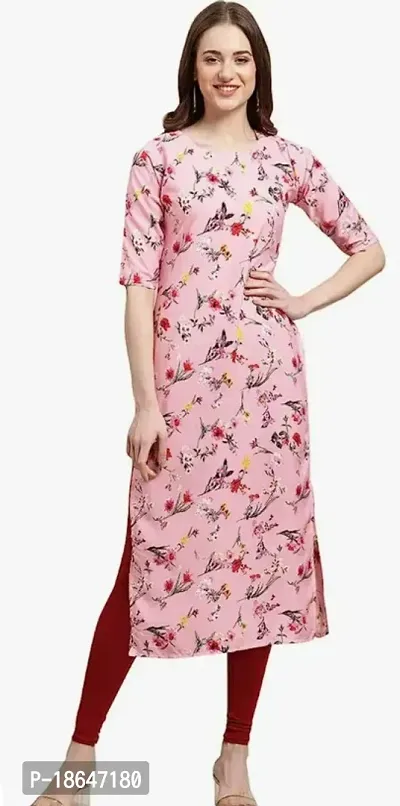 Stylish Digital Printed Straight Cotton Kurta For Women-thumb0