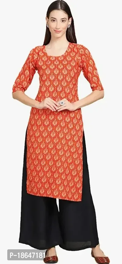 Stylish Digital Printed Straight Cotton Kurta For Women-thumb0