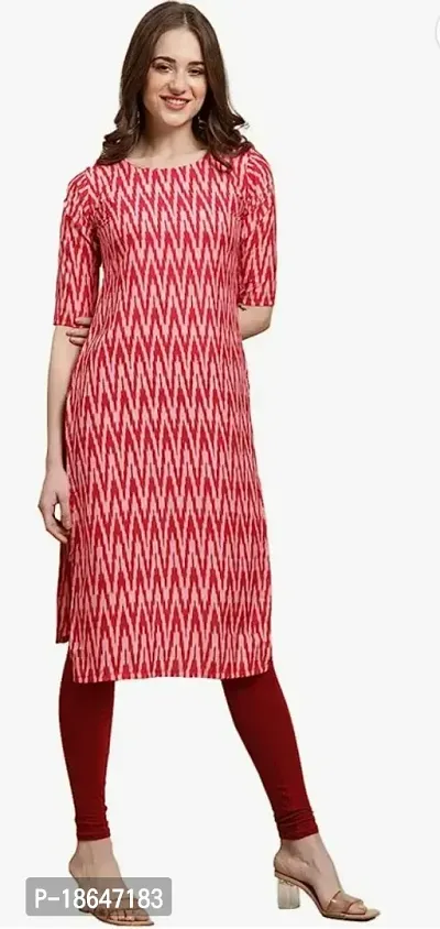 Stylish Digital Printed Straight Cotton Kurta For Women-thumb0