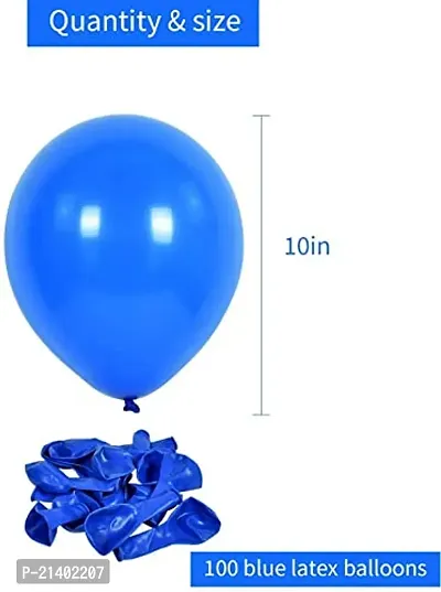 Birthday, party, all celebration Premium Latex Balloons Solid Color 100 Pcs Pack (Dark Blue)-thumb4