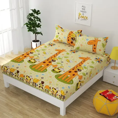 Elastic Fitted Queen Size Microfiber Double Bedsheets