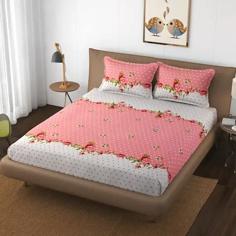 Glace Cotton Printed Double Bedsheets