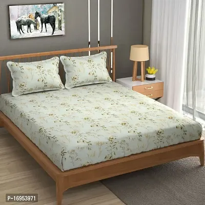 SKY GREEN KING FITTED BEDSHEETS-thumb0