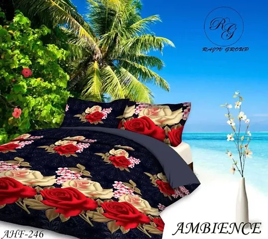 Polyester Printed Double Bedsheets