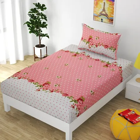 Multicolored Printed Single Bedsheets