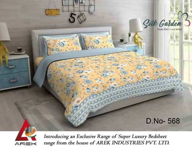 Microfiber Printed Double Bedsheets