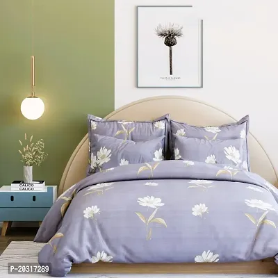 Glace Cotton Flat Bedsheet With 2 Pillowcover