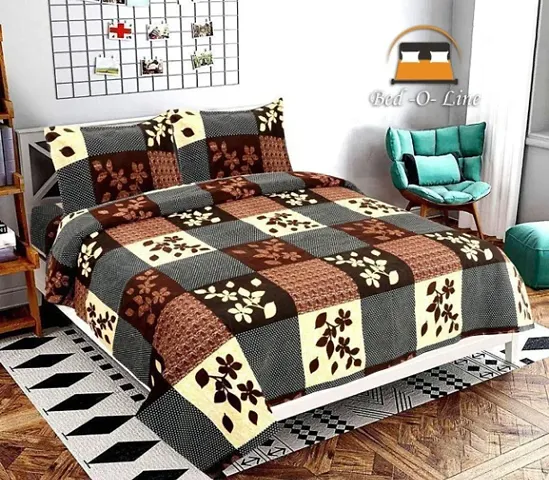 Printed Polycotton Double Bedsheet