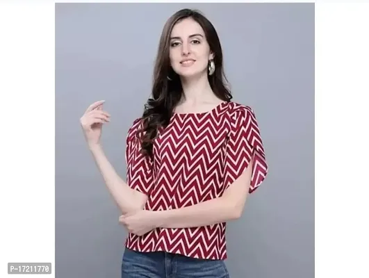 Fancy Poly Crepe Top for Women-thumb0