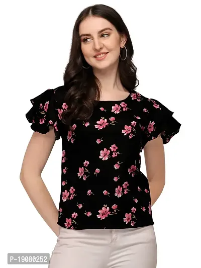 Trendy Womens double sleeves Printed Top-thumb0