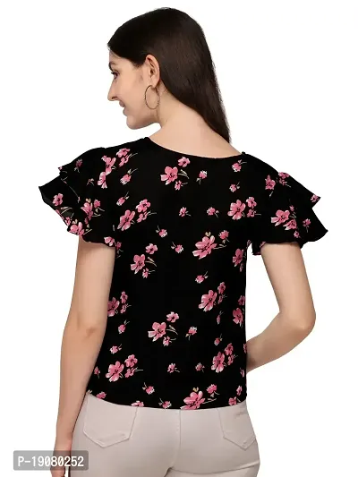 Trendy Womens double sleeves Printed Top-thumb4