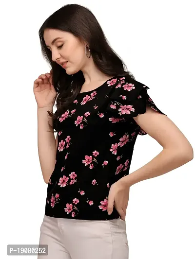 Trendy Womens double sleeves Printed Top-thumb5